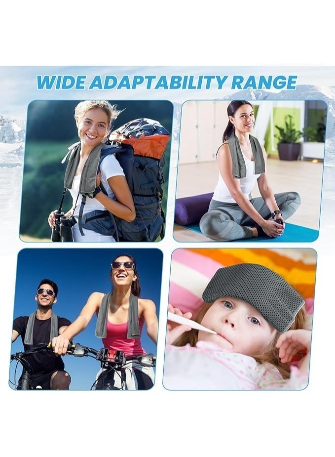 Al Kanzi 2Pcs Cooling Towel Quick Dry Instant Cool, Towel for Sports Running Yoga Fitness Cycling, Soft Breathable Microfiber Towel 30x100cm (Multicolour) - Image 5